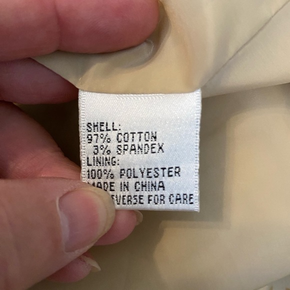 Talbots Woman Stretch Jacket, 3/4 Sleeves, Cream & White, Size 18W - Picture 11 of 12